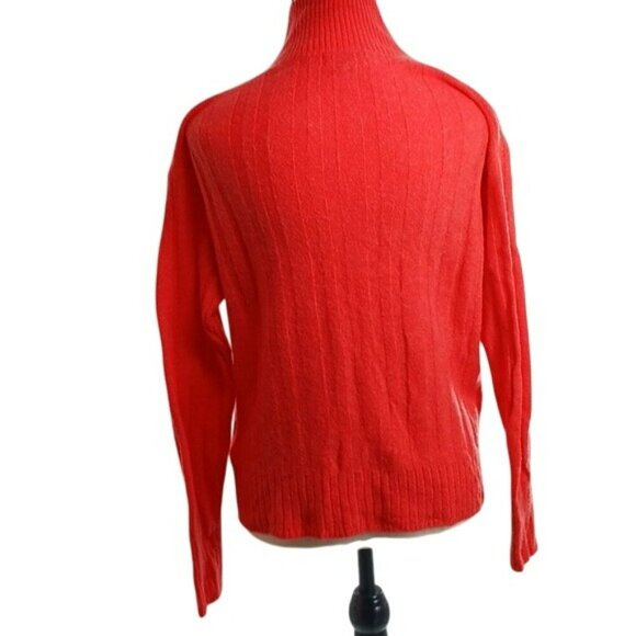 J.Crew Sweater Red High Neck Knit Wool Blend Long Sleeve Womens Size Small - Picture 5 of 7
